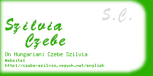 szilvia czebe business card